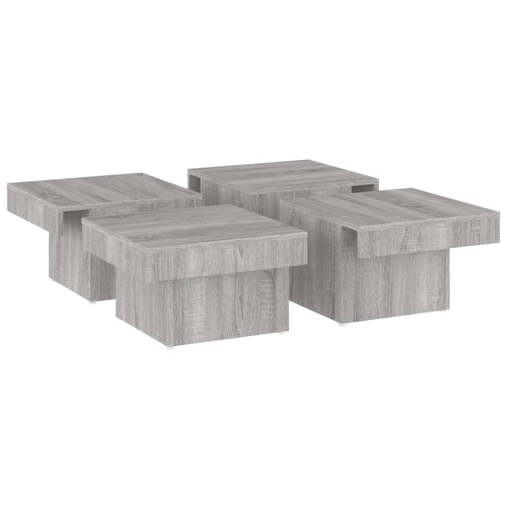 Table basse Sonoma gris 90x90x28 cm Bois d’ingénierie - Tables basses
