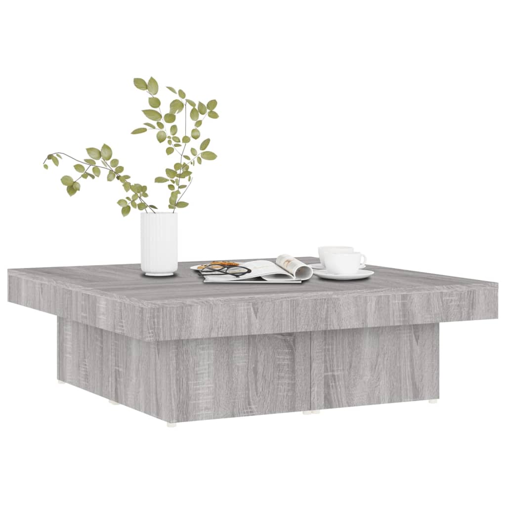 Table basse Sonoma gris 90x90x28 cm Bois d’ingénierie - Tables basses