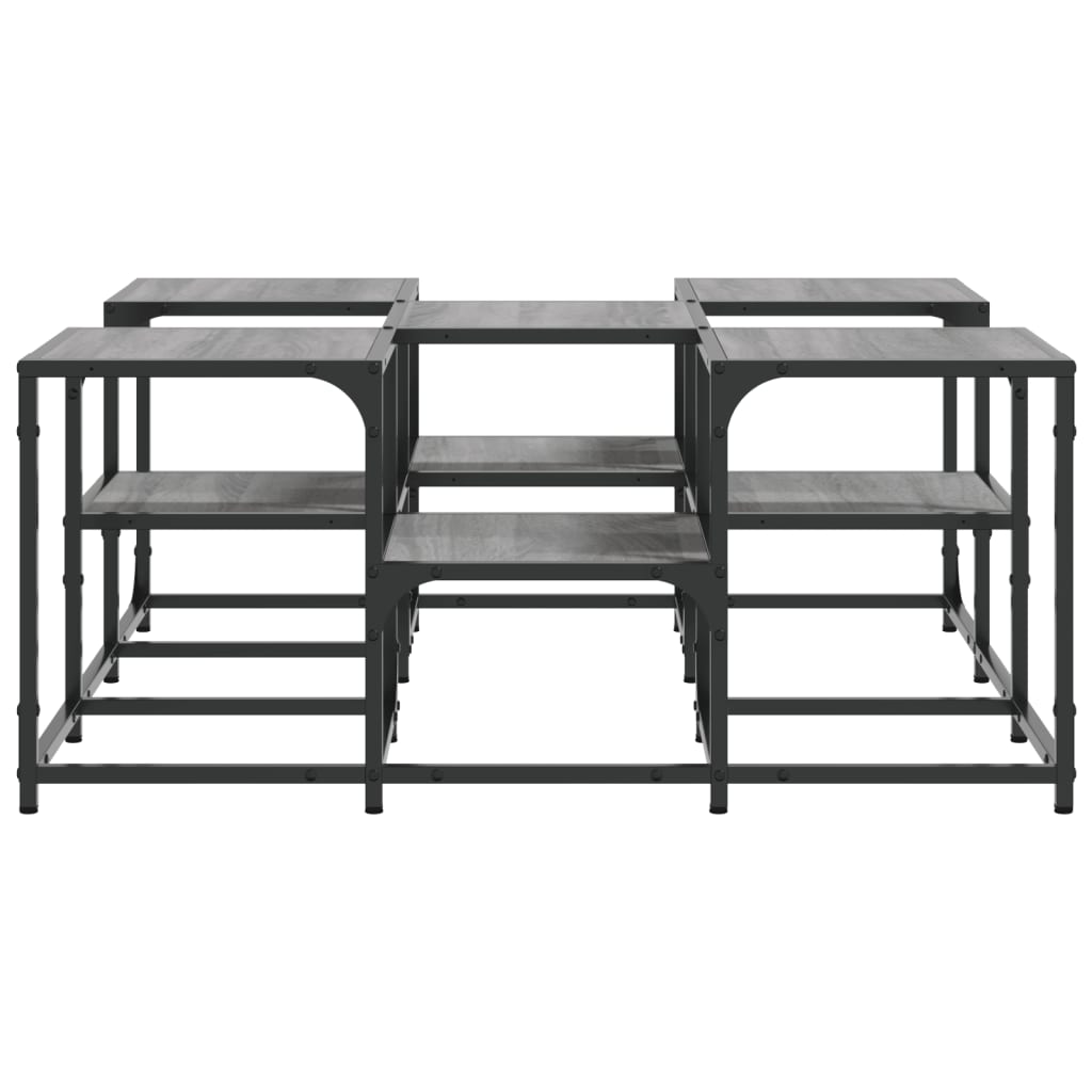 Table basse sonoma gris 91x91x40 cm bois d’ingénierie - Tables basses