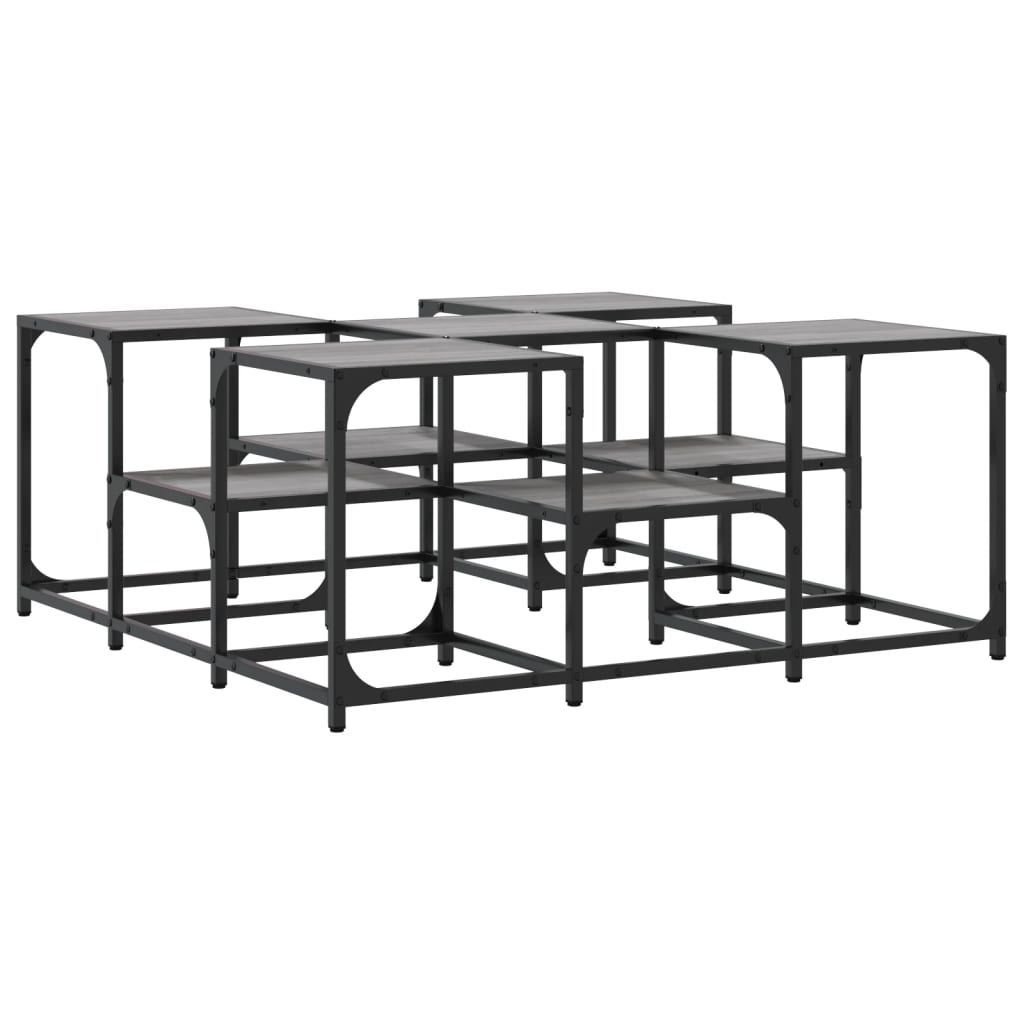 Table basse sonoma gris 91x91x40 cm bois d’ingénierie - Tables basses