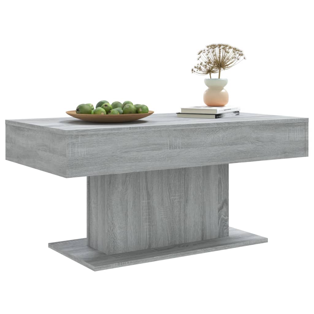 Table basse Sonoma gris 96x50x45 cm Bois d’ingénierie - Tables basses