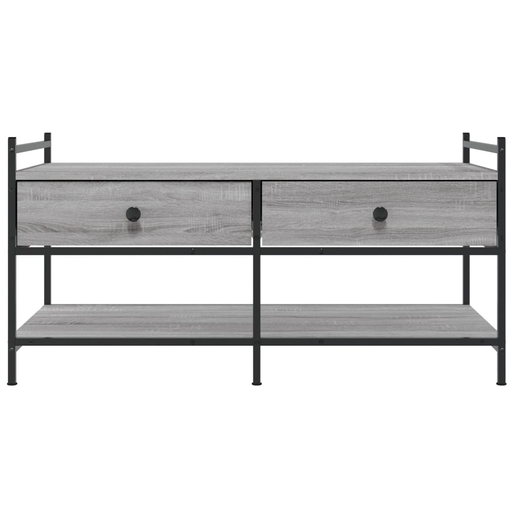 Table basse sonoma gris 99x50x50 cm bois d’ingénierie - Tables basses