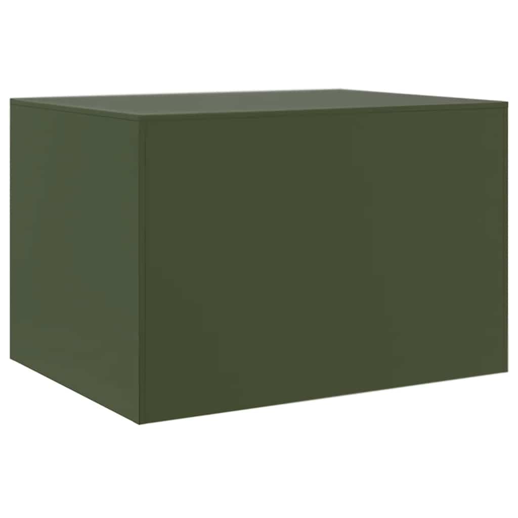 Table basse vert olive 67x50x44 cm acier - Tables basses