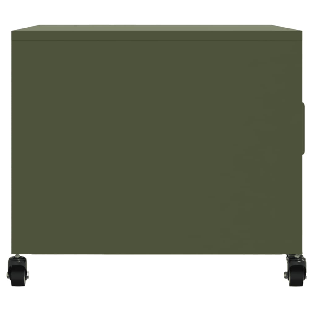 Table basse vert olive 68x50x43,5 cm acier - Tables basses