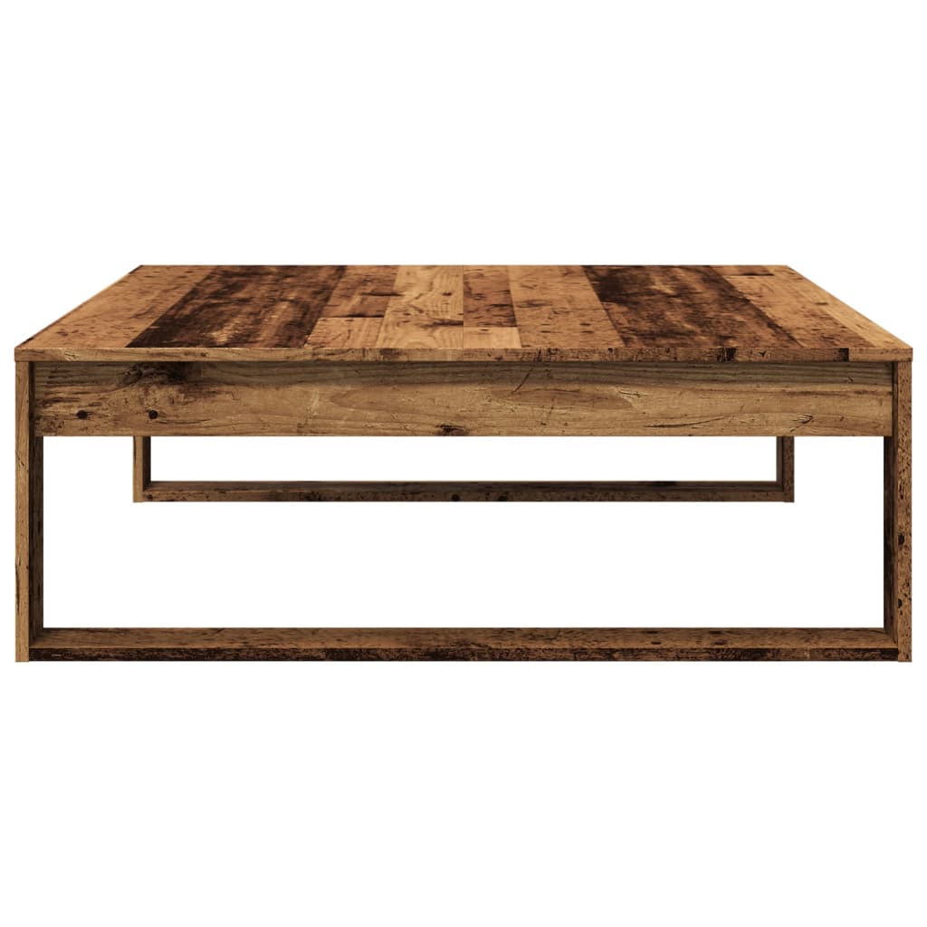 Table basse vieux bois 100x100x35 cm bois d’ingénierie - Tables basses