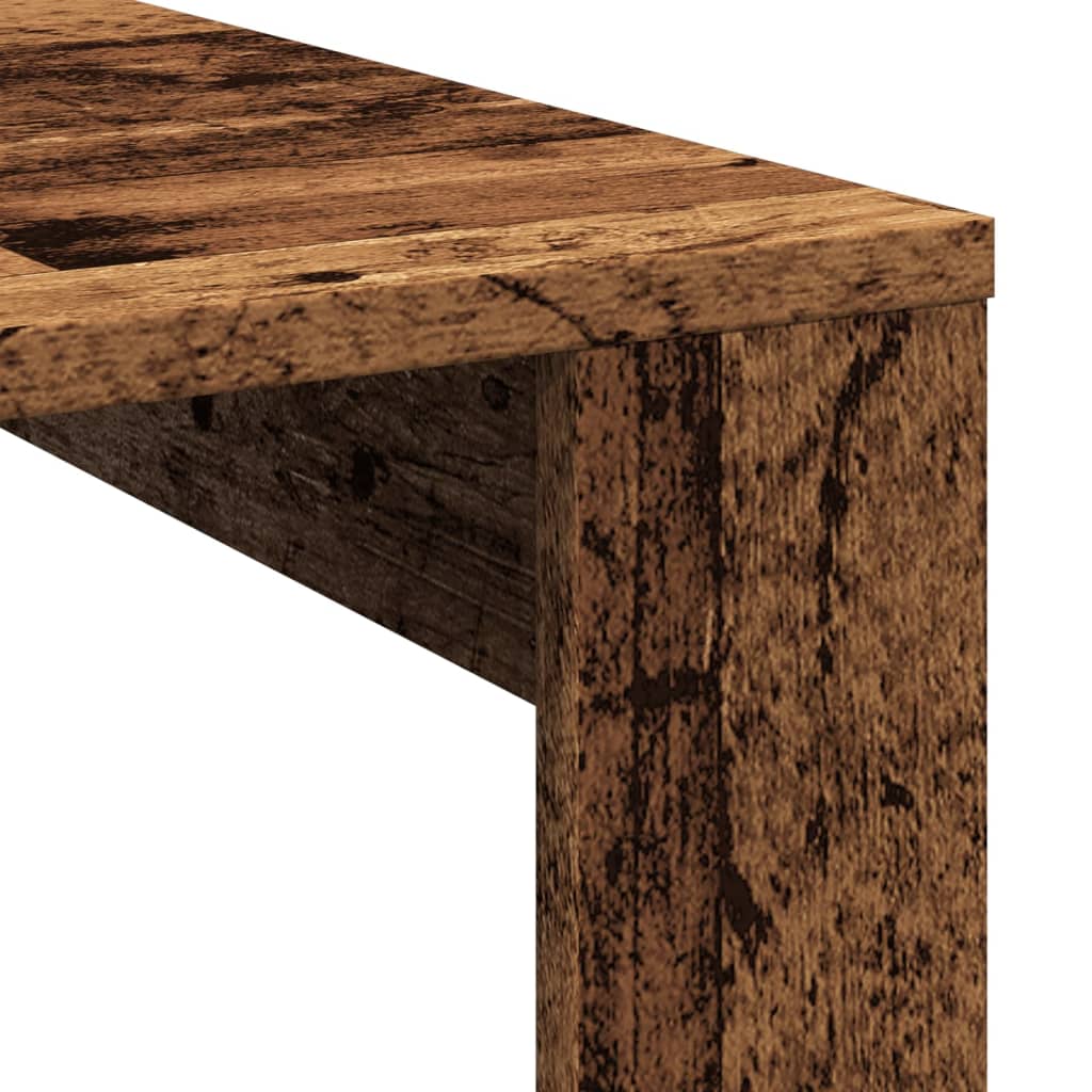 Table basse vieux bois 100x100x35 cm bois d’ingénierie - Tables basses
