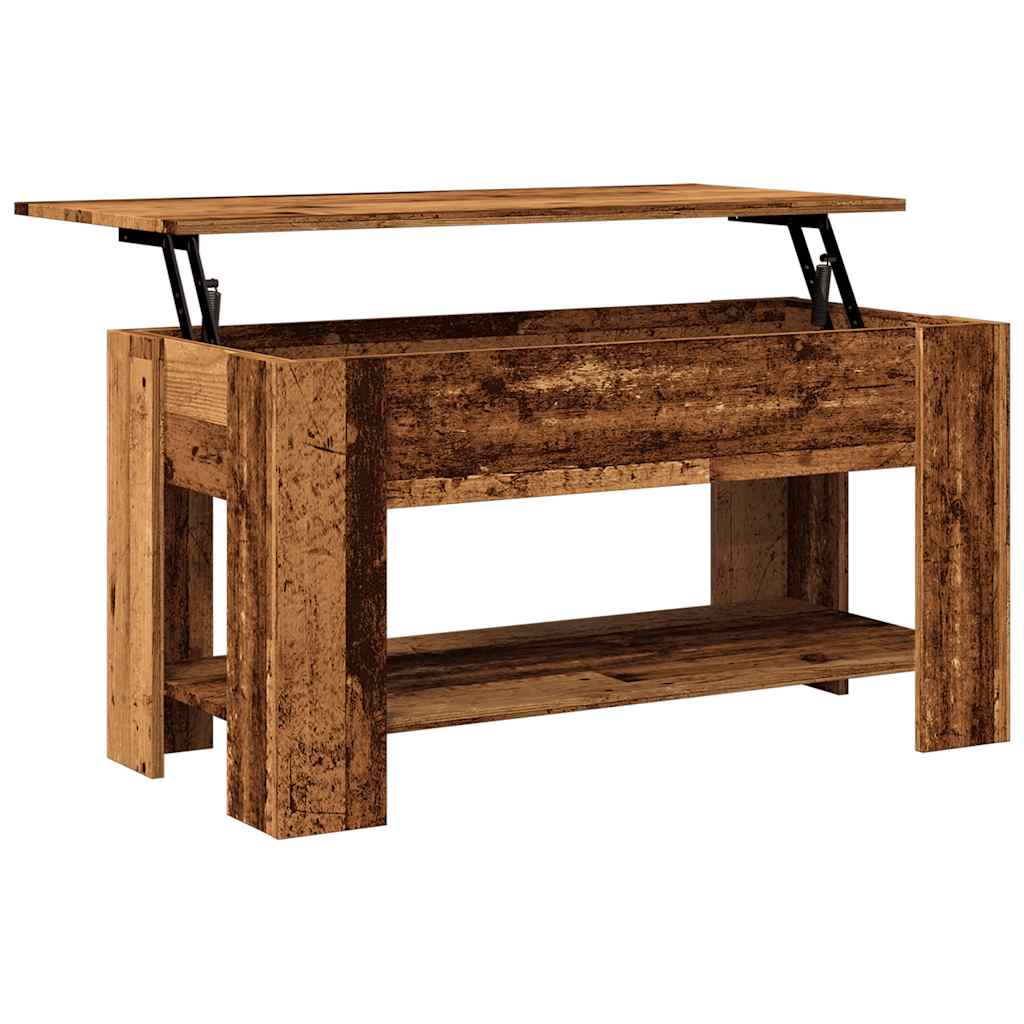 Table basse vieux bois 101x49x52 cm bois d’ingénierie - Tables basses