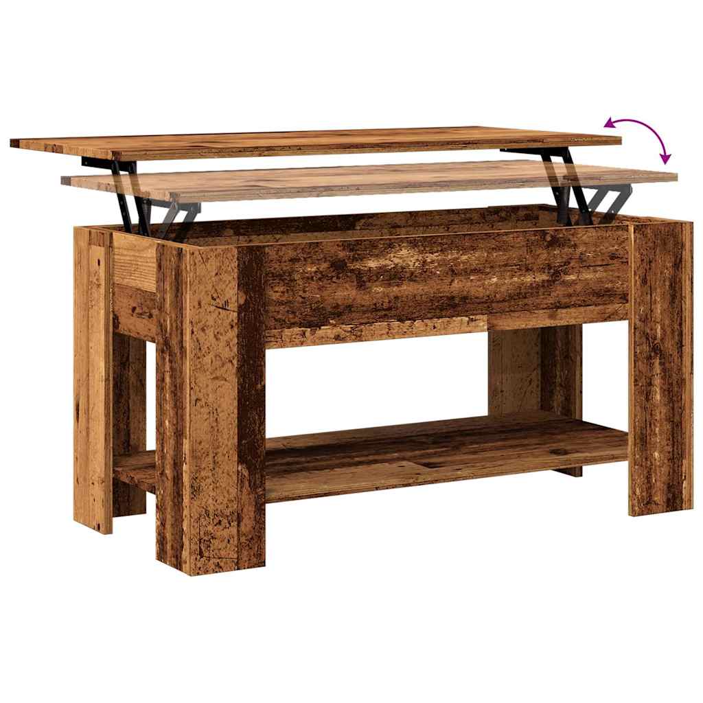 Table basse vieux bois 101x49x52 cm bois d’ingénierie - Tables basses