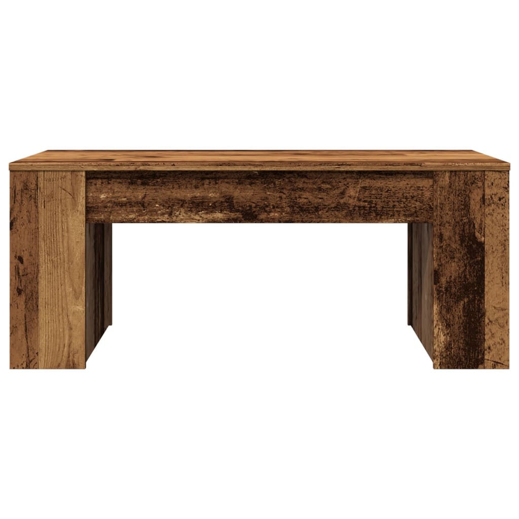 Table basse vieux bois 102x55x42 cm bois d’ingénierie - Tables basses