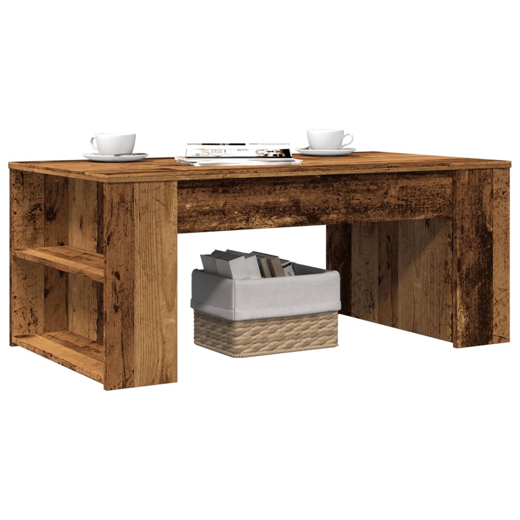 Table basse vieux bois 102x55x42 cm bois d’ingénierie - Tables basses