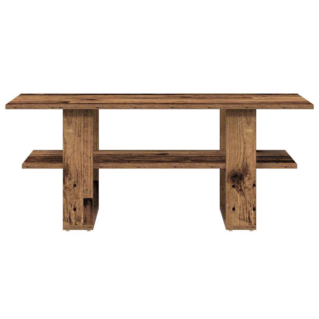 Table basse vieux bois 102x55x42 cm bois d’ingénierie - Tables basses