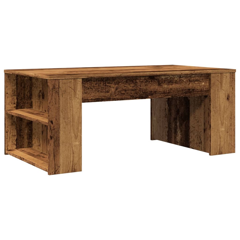 Table basse vieux bois 102x55x42 cm bois d’ingénierie - Tables basses