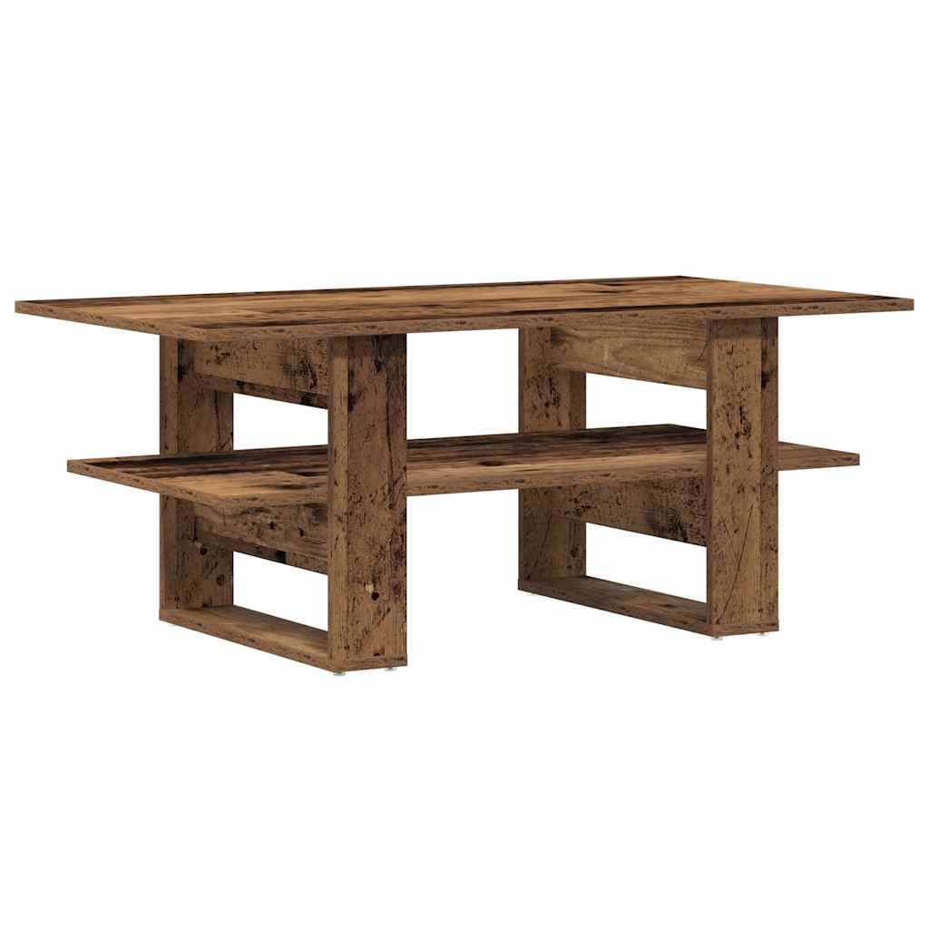 Table basse vieux bois 102x55x42 cm bois d’ingénierie - Tables basses