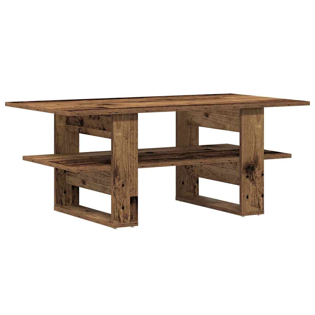 Table basse vieux bois 102x55x42 cm bois d’ingénierie - Tables basses