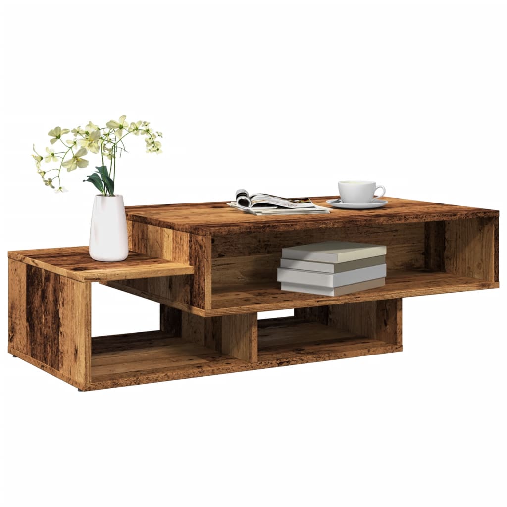 Table basse vieux bois 105x55x32 cm bois d’ingénierie - Tables basses