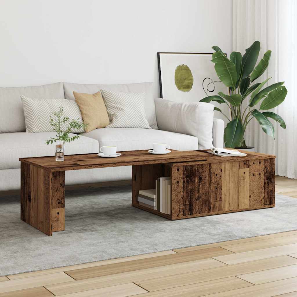 Table basse vieux bois 150x50x35 cm bois d’ingénierie - Tables basses