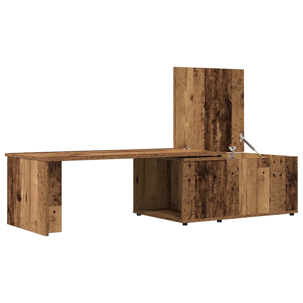Table basse vieux bois 150x50x35 cm bois d’ingénierie - Tables basses