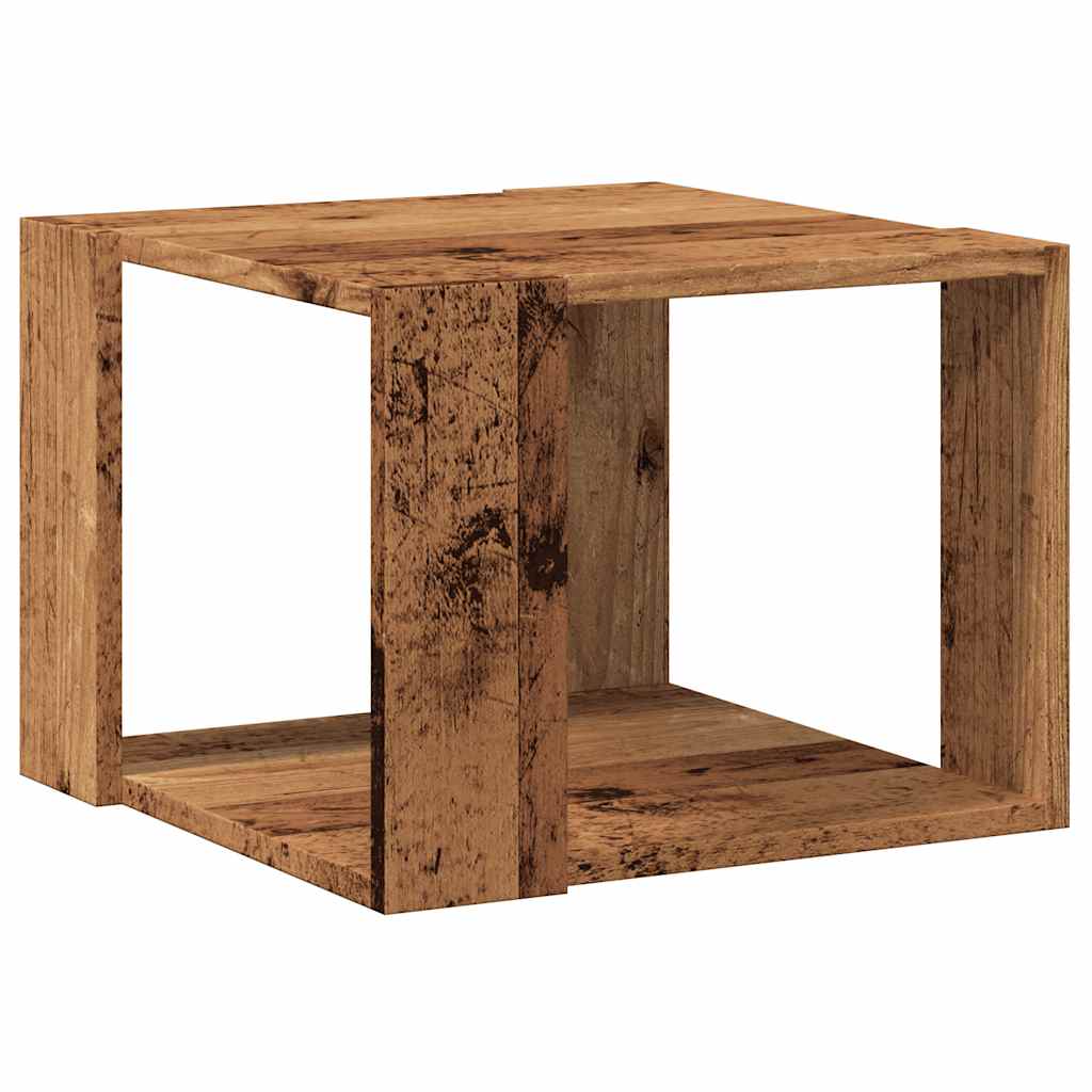Table basse vieux bois 40x40x30 cm bois d’ingénierie - Tables basses