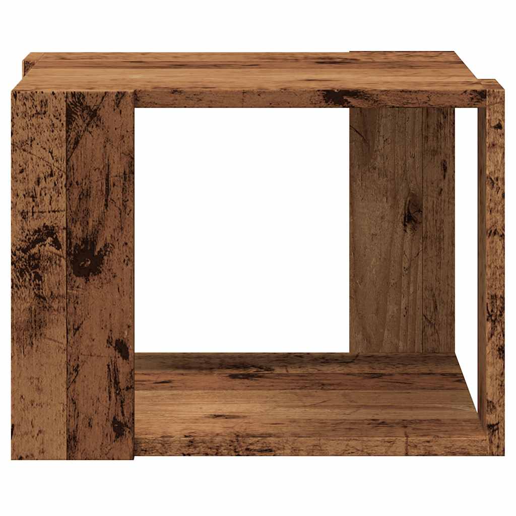 Table basse vieux bois 40x40x30 cm bois d’ingénierie - Tables basses