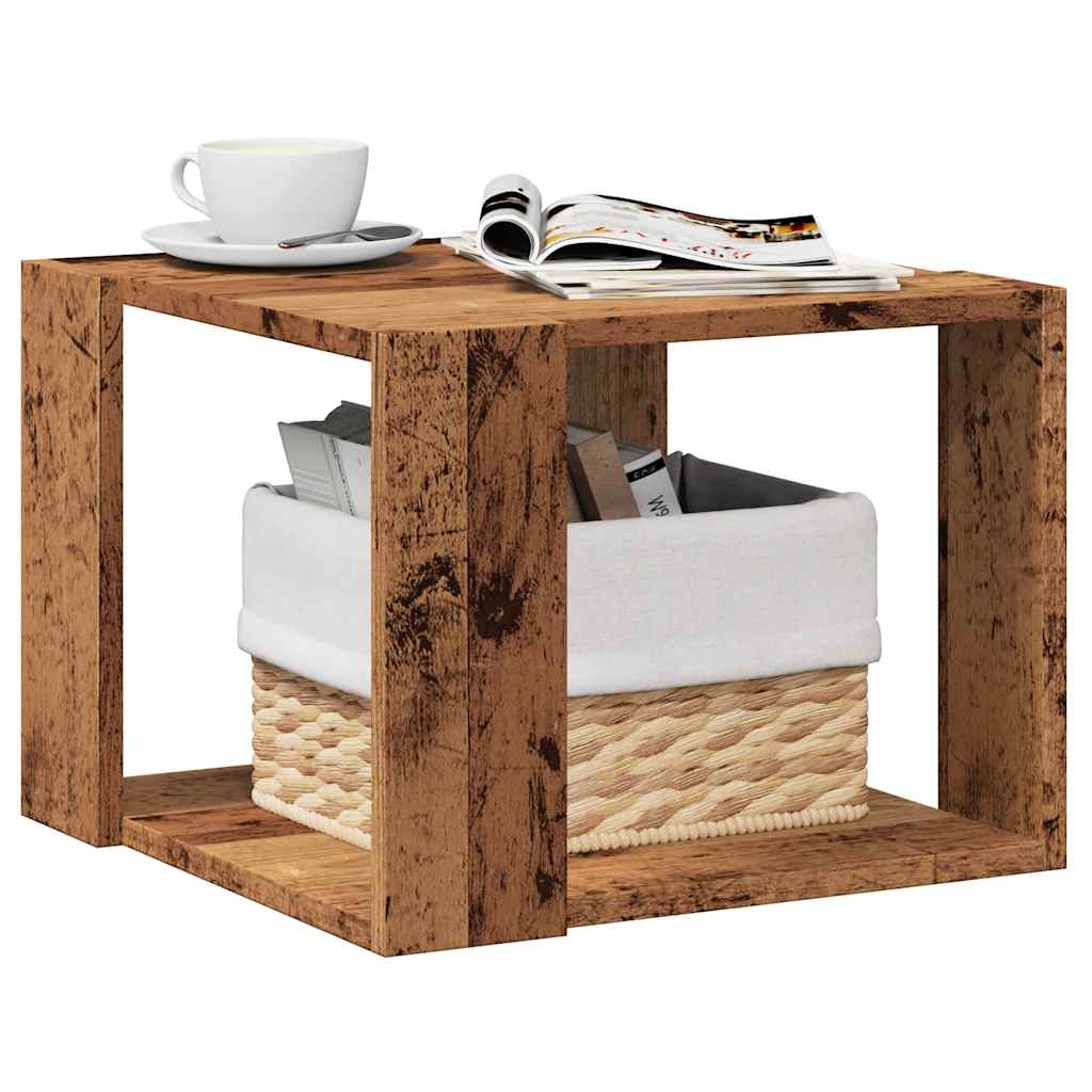 Table basse vieux bois 40x40x30 cm bois d’ingénierie - Tables basses