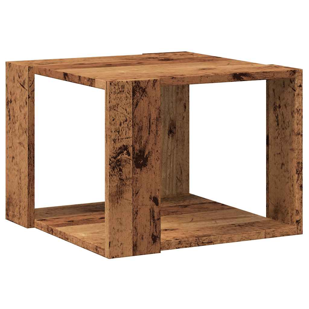 Table basse vieux bois 40x40x30 cm bois d’ingénierie - Tables basses