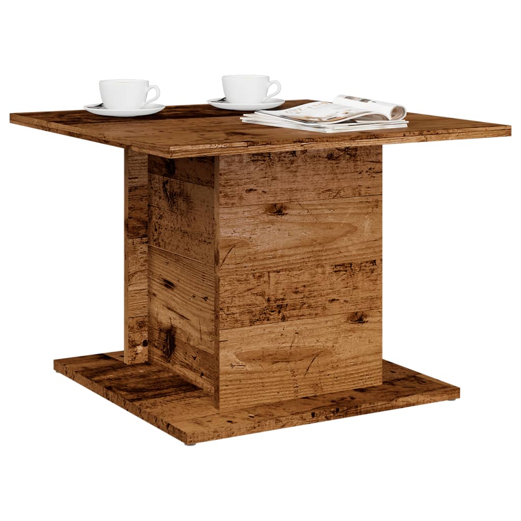 Table basse vieux bois 55,5x55,5x40 cm bois d’ingénierie - Tables basses