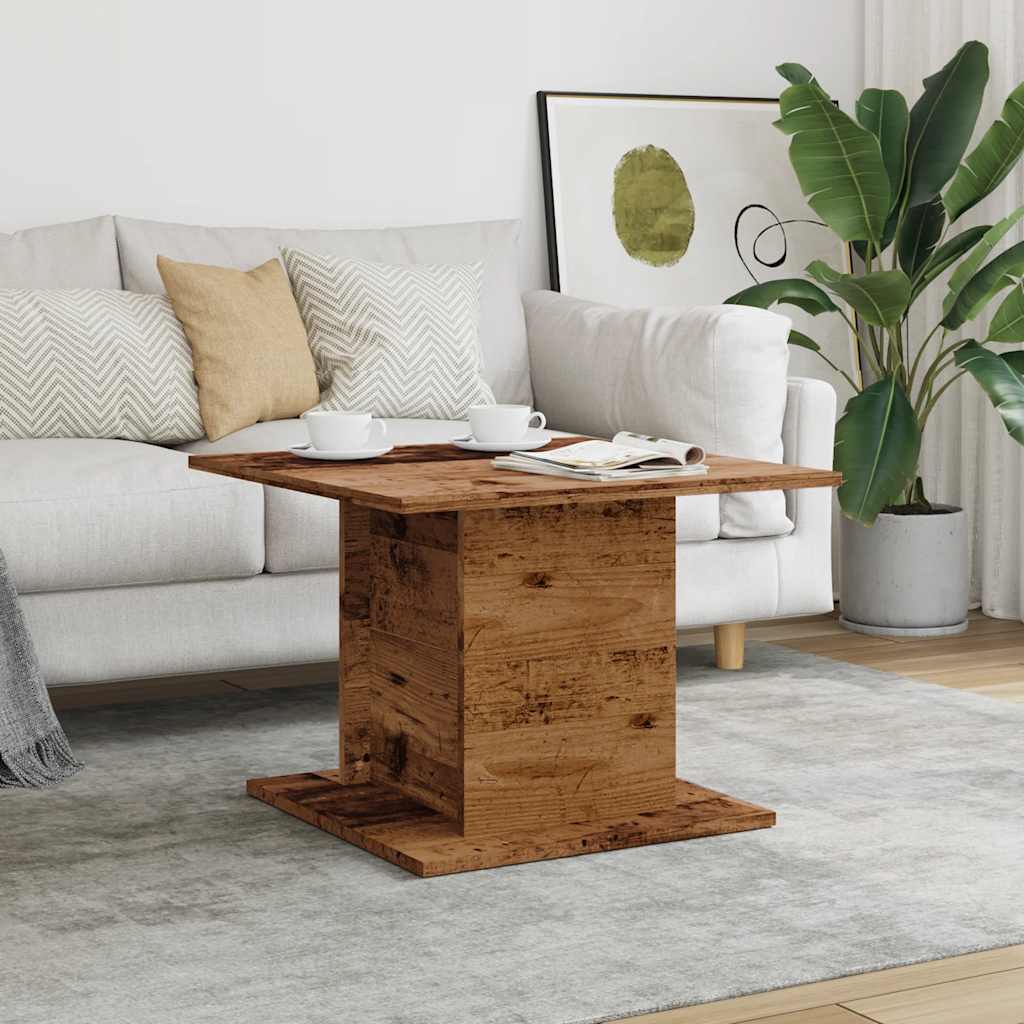 Table basse vieux bois 55,5x55,5x40 cm bois d’ingénierie - Tables basses