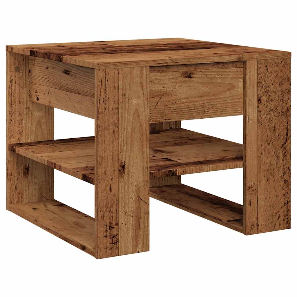 Table basse vieux bois 55,5x55x45 cm bois d’ingénierie - Tables basses