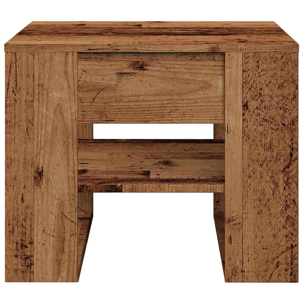 Table basse vieux bois 55,5x55x45 cm bois d’ingénierie - Tables basses