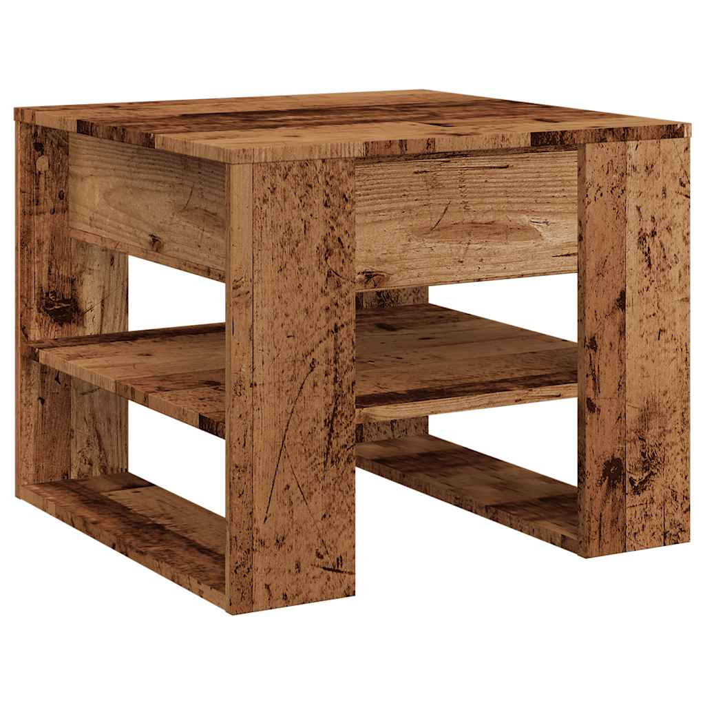 Table basse vieux bois 55,5x55x45 cm bois d’ingénierie - Tables basses
