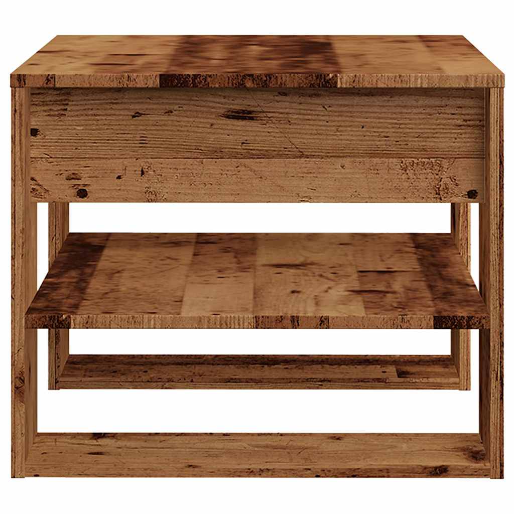 Table basse vieux bois 55,5x55x45 cm bois d’ingénierie - Tables basses