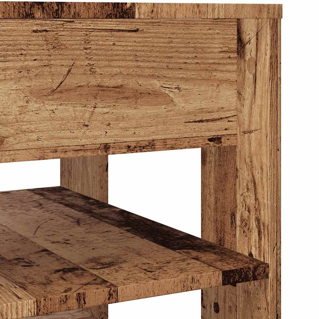 Table basse vieux bois 55,5x55x45 cm bois d’ingénierie - Tables basses