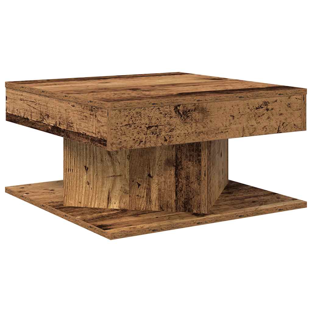 Table basse vieux bois 55x55x30 cm bois d’ingénierie - Tables basses