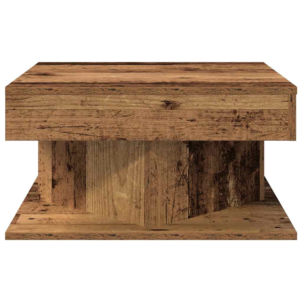 Table basse vieux bois 55x55x30 cm bois d’ingénierie - Tables basses