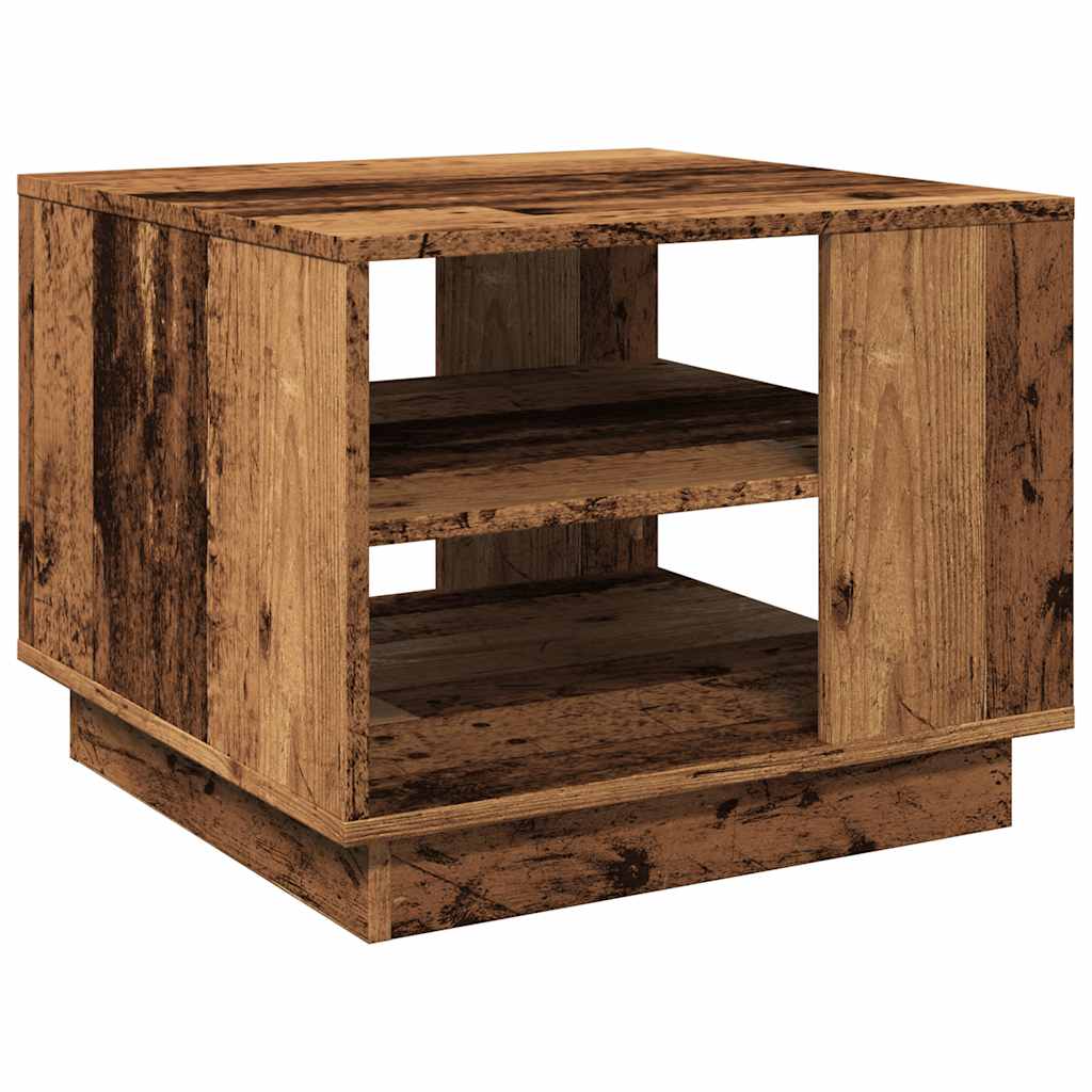 Table basse vieux bois 55x55x42 cm bois d’ingénierie - Tables basses