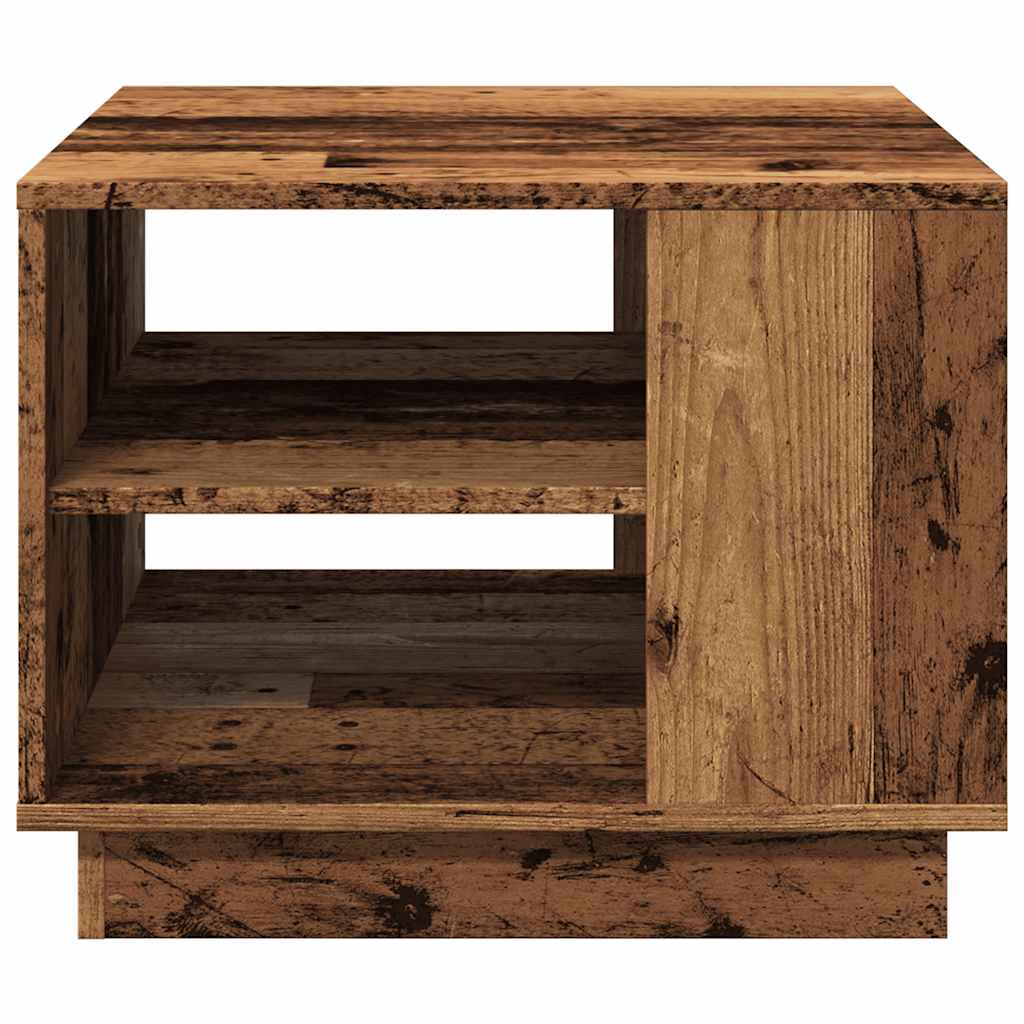 Table basse vieux bois 55x55x42 cm bois d’ingénierie - Tables basses