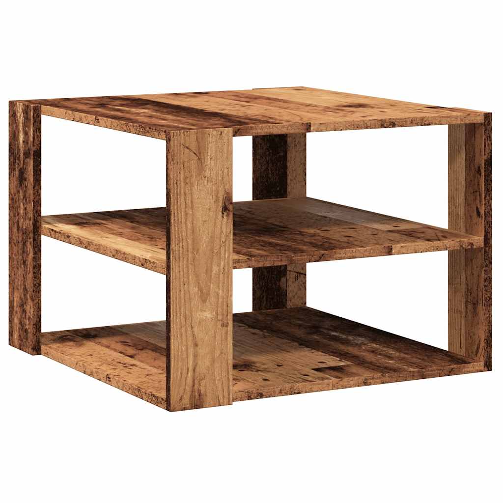 Table basse vieux bois 58x58x40 cm bois d’ingénierie - Tables basses