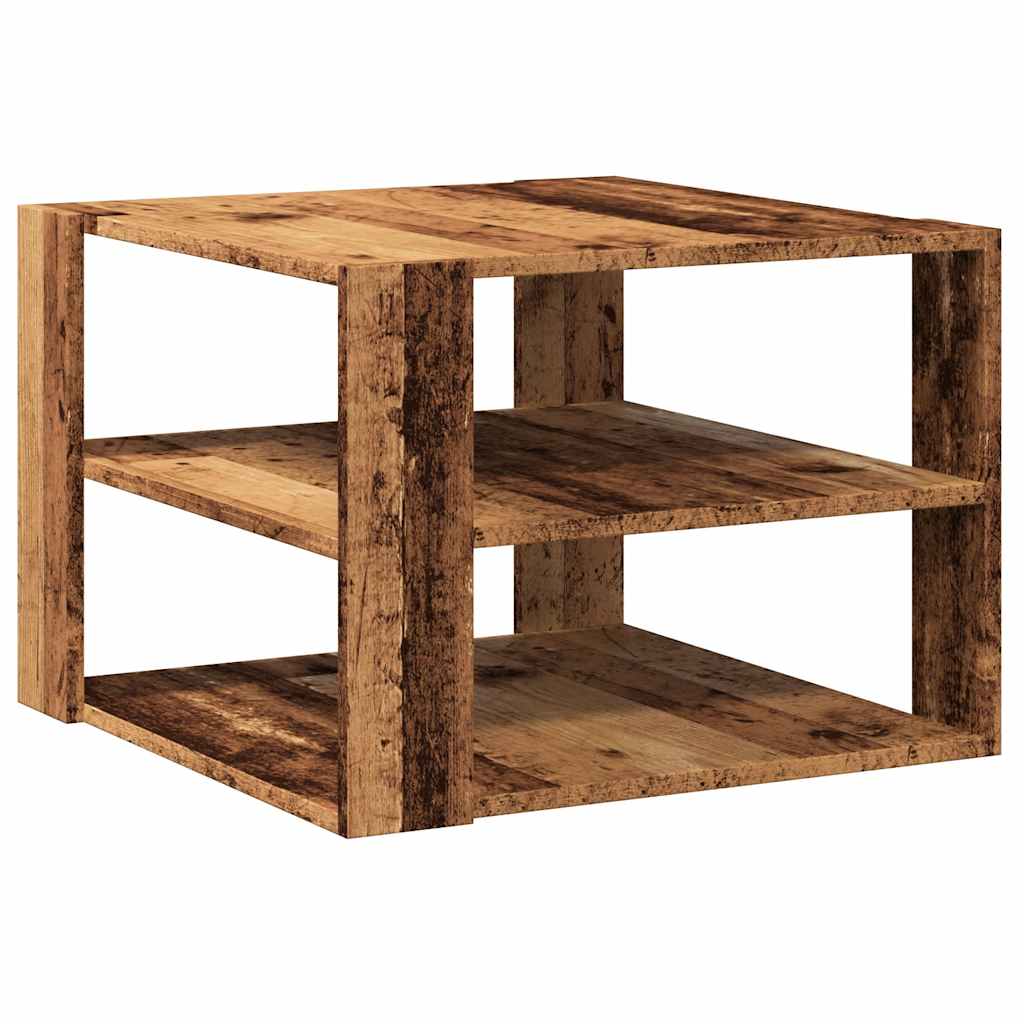 Table basse vieux bois 58x58x40 cm bois d’ingénierie - Tables basses