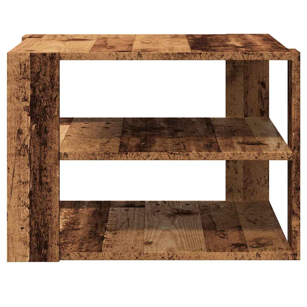 Table basse vieux bois 58x58x40 cm bois d’ingénierie - Tables basses