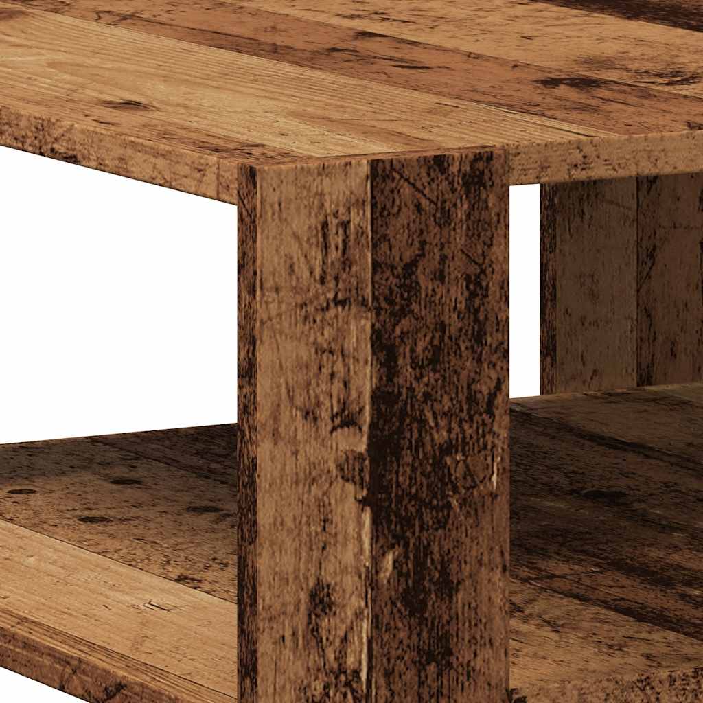Table basse vieux bois 58x58x40 cm bois d’ingénierie - Tables basses