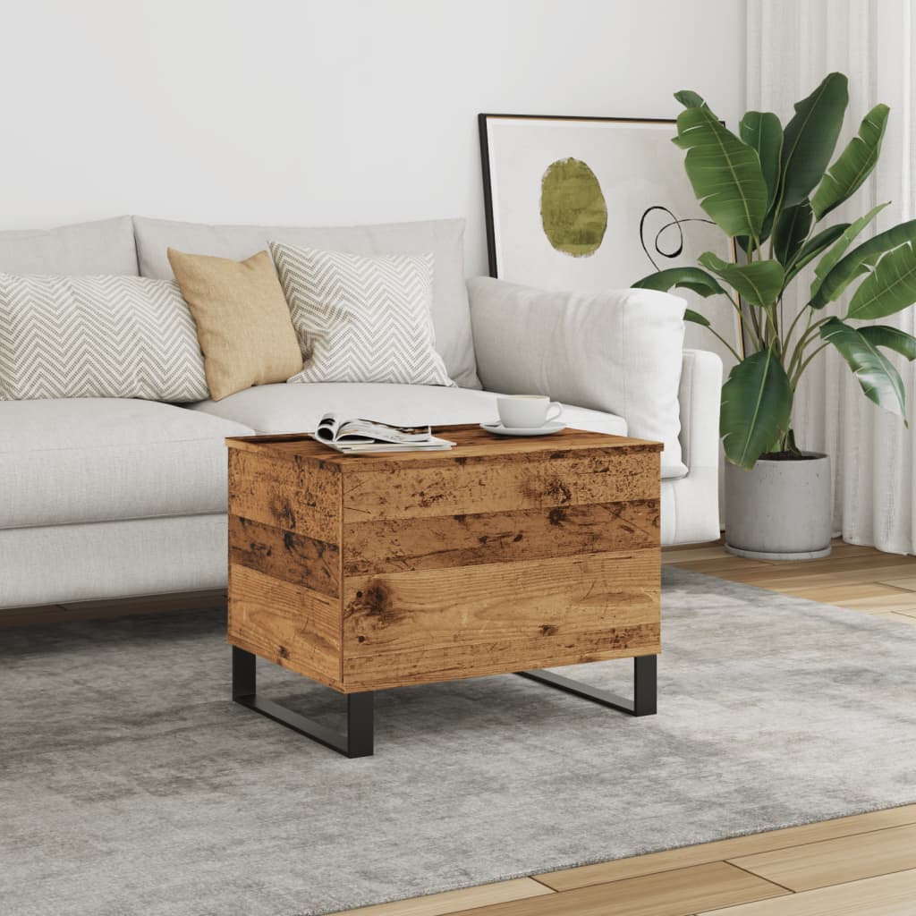Table basse vieux bois 60x44,5x45 cm bois d’ingénierie - Tables basses