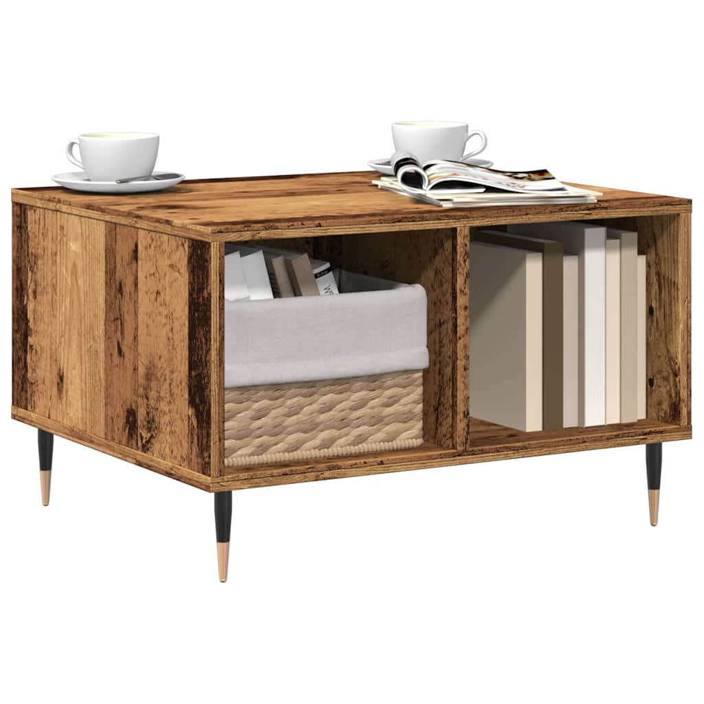 Table basse vieux bois 60x50x36,5 cm bois d’ingénierie - Tables basses