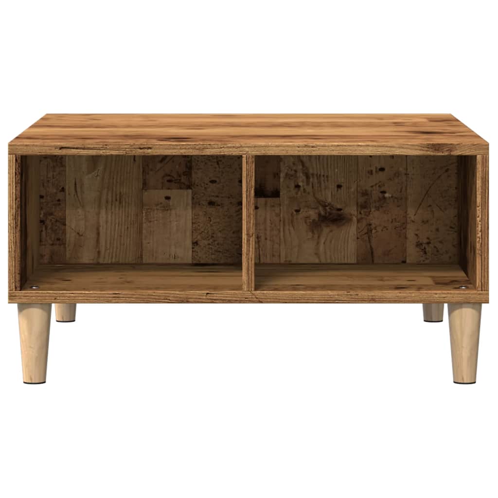 Table basse vieux bois 60x60x30 cm bois d’ingénierie - Tables basses