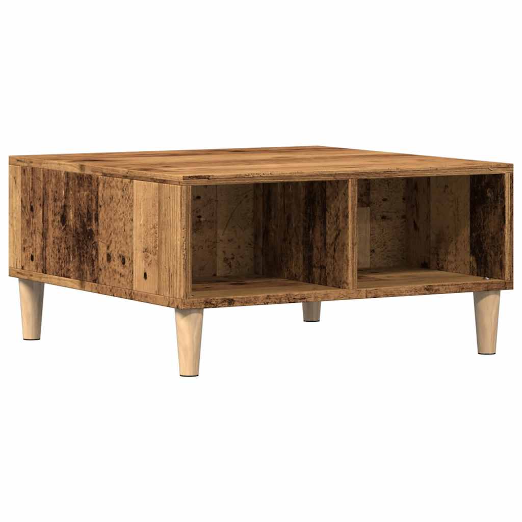 Table basse vieux bois 60x60x30 cm bois d’ingénierie - Tables basses