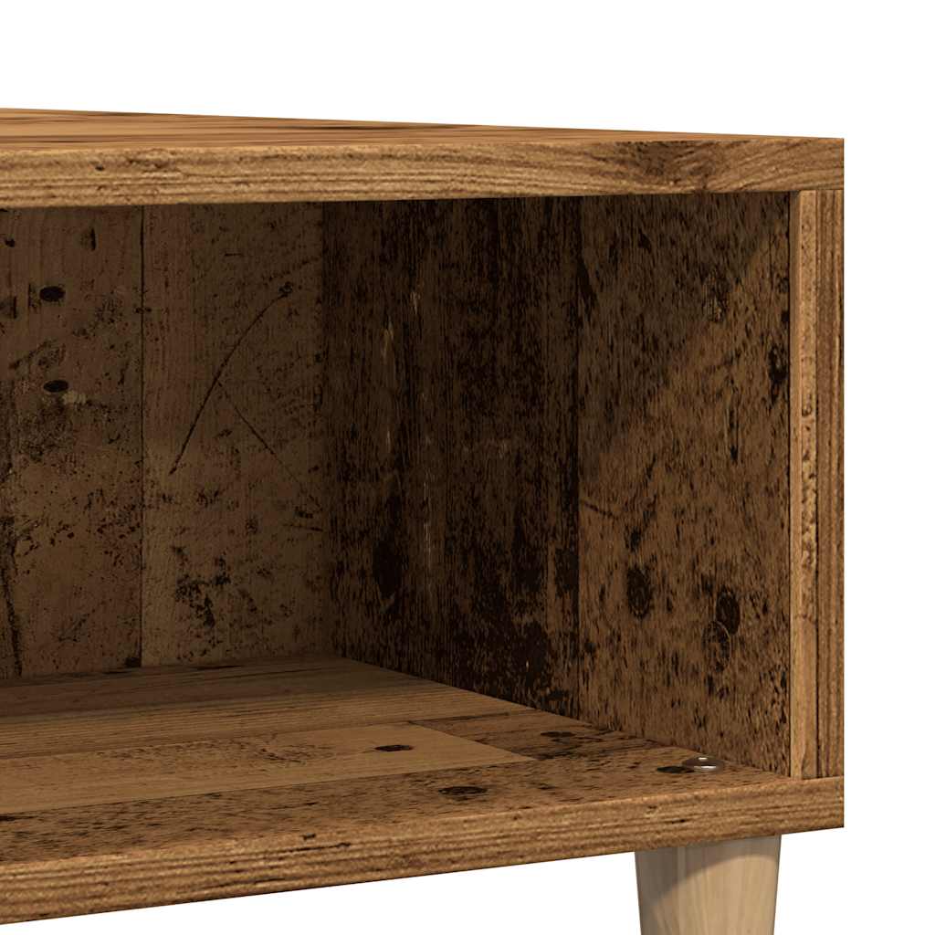 Table basse vieux bois 60x60x30 cm bois d’ingénierie - Tables basses