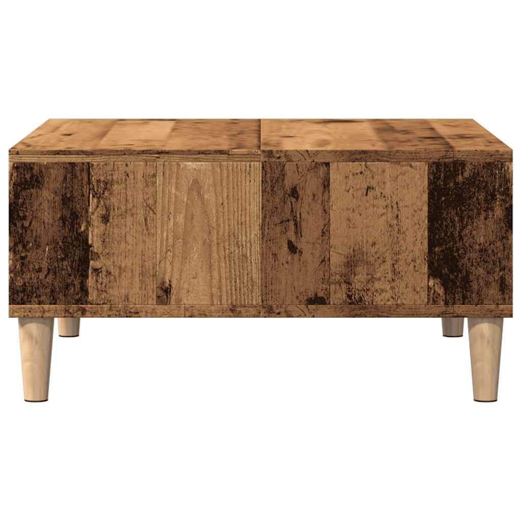 Table basse vieux bois 60x60x30 cm bois d’ingénierie - Tables basses
