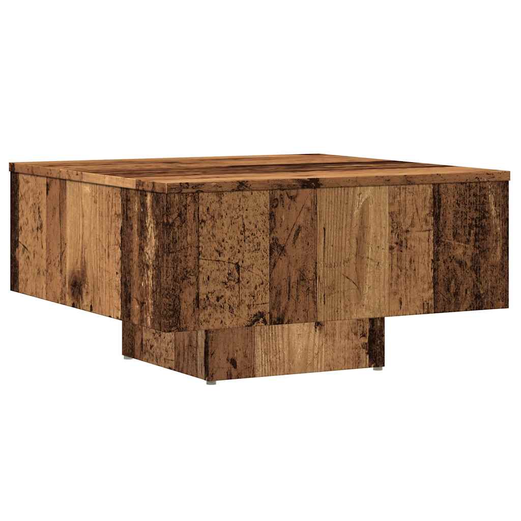 Table basse vieux bois 60x60x31,5 cm bois d’ingénierie - Tables basses
