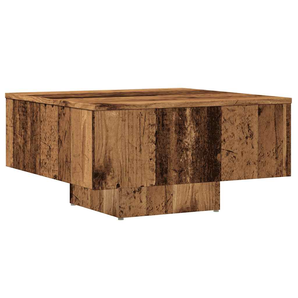 Table basse vieux bois 60x60x31,5 cm bois d’ingénierie - Tables basses