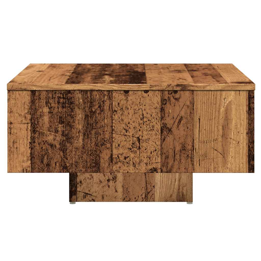 Table basse vieux bois 60x60x31,5 cm bois d’ingénierie - Tables basses