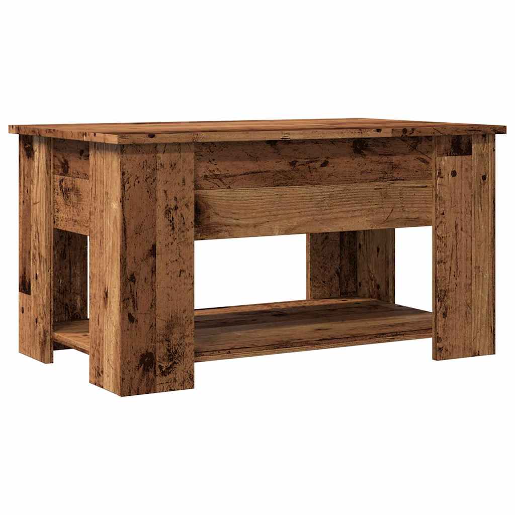Table basse vieux bois 79x49x41 cm bois d’ingénierie - Tables basses